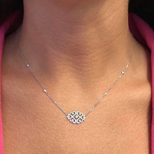 Messika 0.38Cttw Sultane Diamond Pendant Necklace 18K White Gold 17 Inches